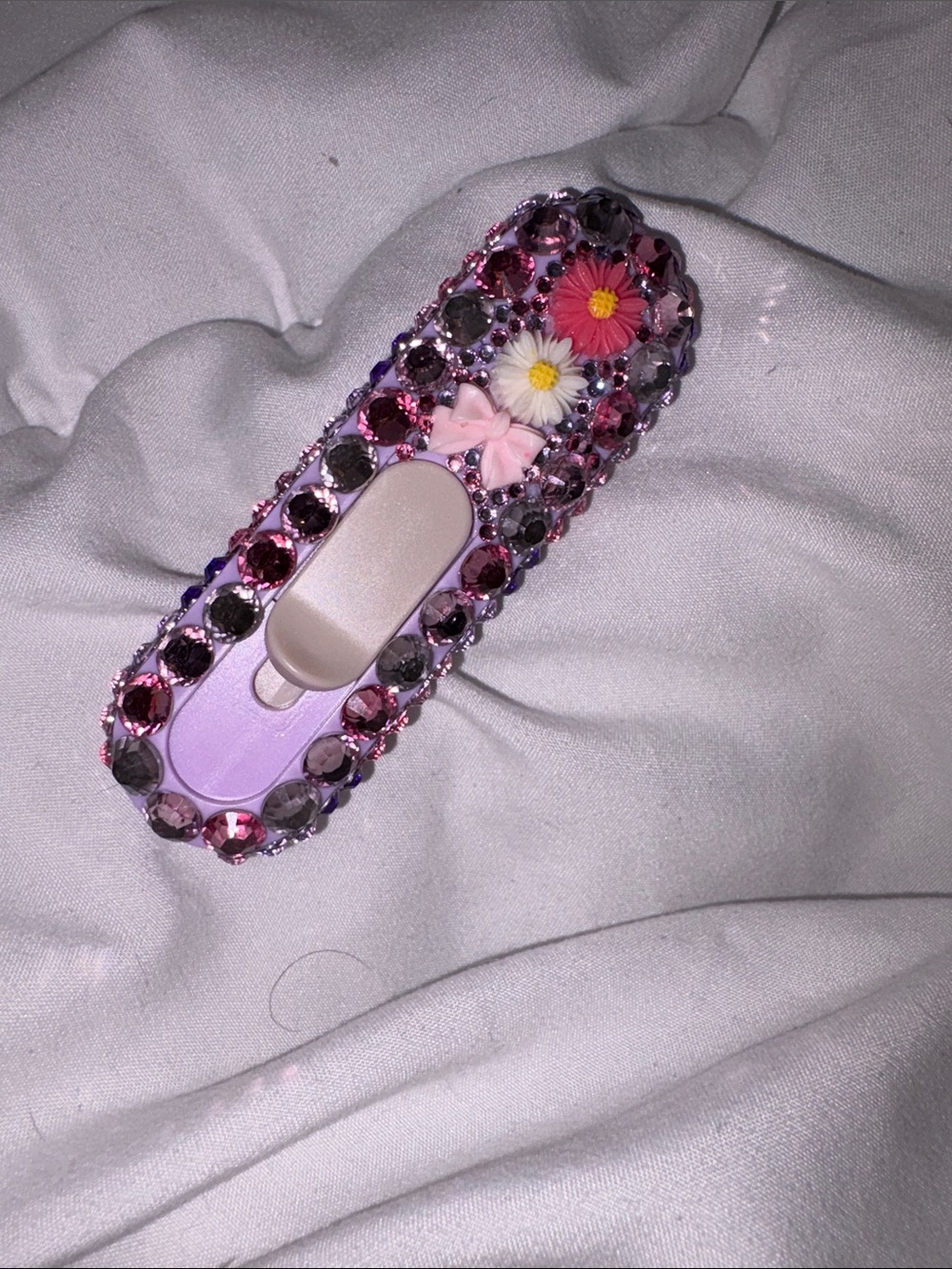 Pink Rhinestone Floral box cutter
